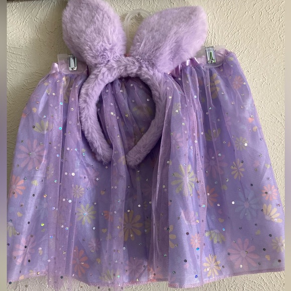 NWT Bunny Sequin Lavender Floral Tutu Dress-up Set - Picture 5 of 10